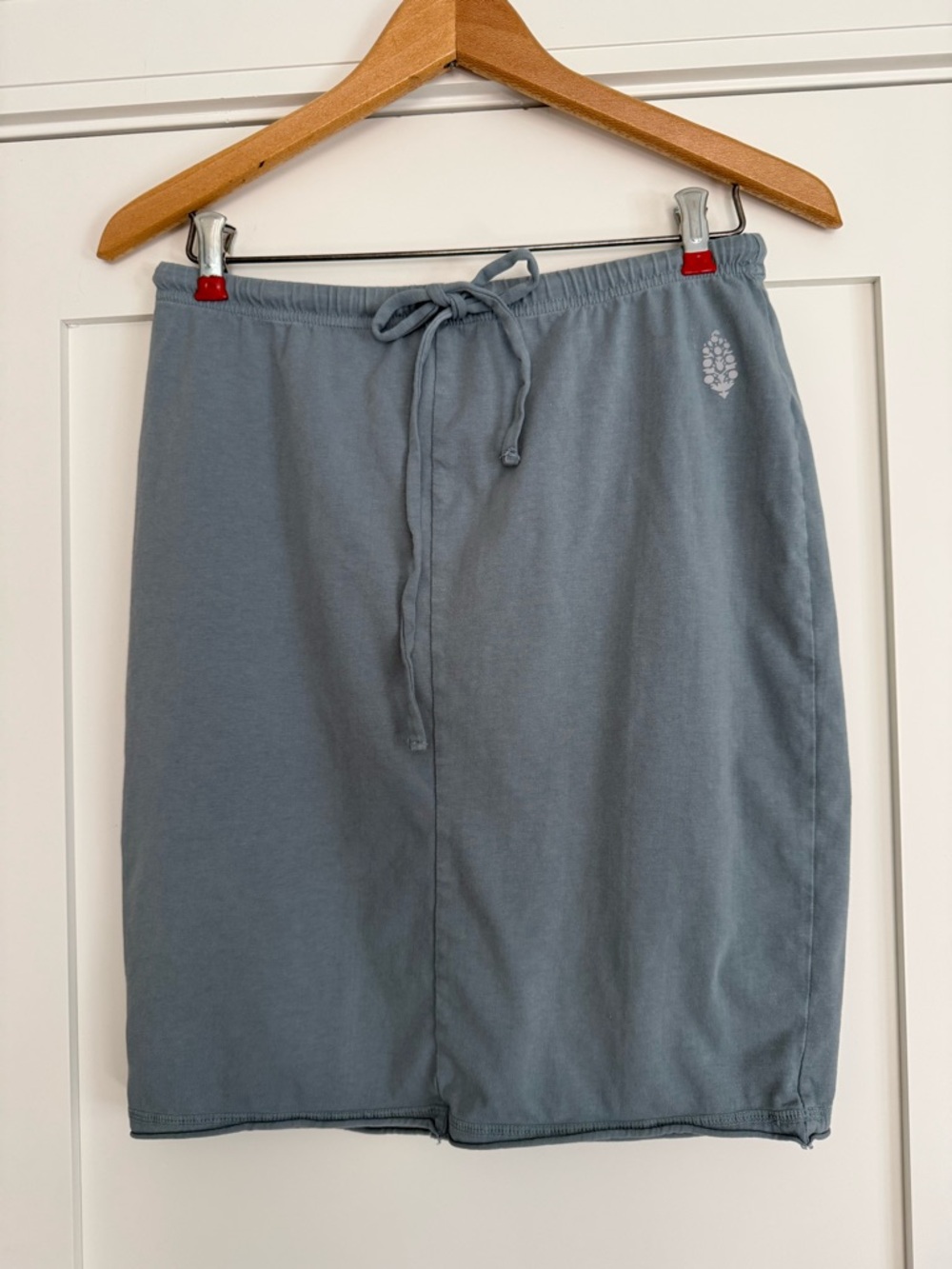 FP Movement by Free People Hot Shot Drawstring Mini Skirt Size Small Blue/Green